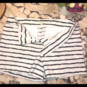 Ann Taylor LOFT Navy Striped Shorts